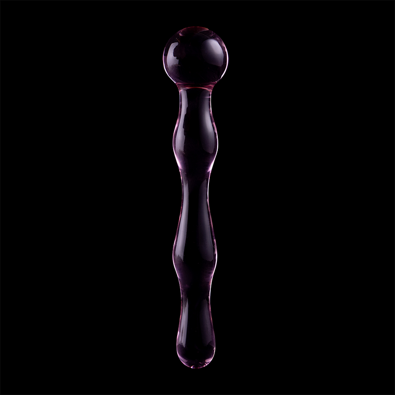NEBULA SERIES BY IBIZA - MODELLO 13 DILDO IN VETRO BOROSILICATO ROSA 18 CM -Ø- 3,5 CM