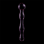 NEBULA SERIES BY IBIZA - MODELLO 13 DILDO IN VETRO BOROSILICATO ROSA 18 CM -Ø- 3,5 CM