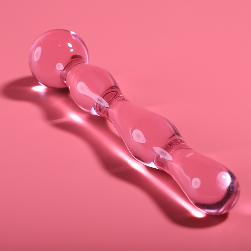 NEBULA SERIES BY IBIZA - MODELLO 13 DILDO IN VETRO BOROSILICATO ROSA 18 CM -Ø- 3,5 CM