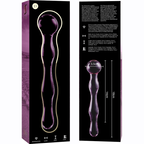 NEBULA SERIES BY IBIZA - MODELLO 13 DILDO IN VETRO BOROSILICATO ROSA 18 CM -Ø- 3,5 CM