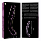 NEBULA SERIES BY IBIZA - MODELLO 14 DILDO IN VETRO BOROSILICATO ROSA 18,5 CM -O- 3 CM