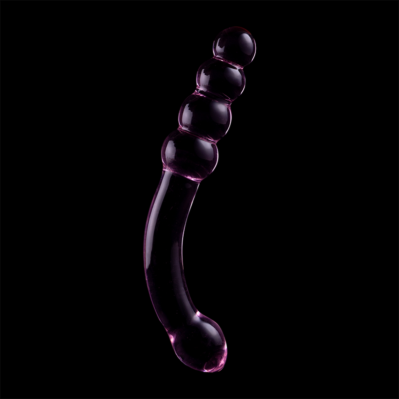 NEBULA SERIES BY IBIZA - MODELLO 14 DILDO IN VETRO BOROSILICATO ROSA 18,5 CM -O- 3 CM