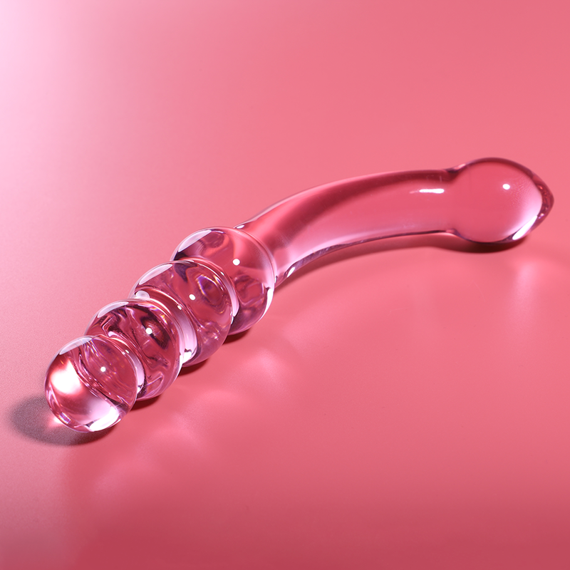 NEBULA SERIES BY IBIZA - MODELLO 14 DILDO IN VETRO BOROSILICATO ROSA 18,5 CM -O- 3 CM