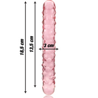 NEBULA SERIES BY IBIZA - MODELO 15 DILDO DE VIDRIO BOROSILICATO ROSA 18.5 CM -O- 3 CM