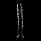 NEBULA SERIES BY IBIZA - MODELO DILDO DE CRISTAL BOROSILICATO TRANSPARENTE 18.5 CM -O- 3 CM
