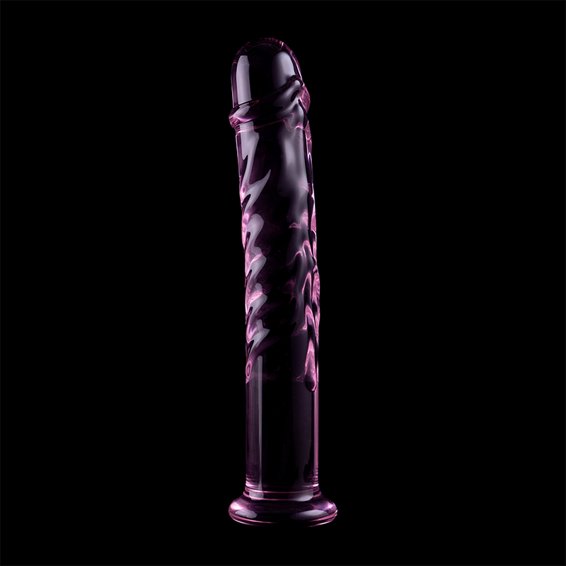 NEBULA SERIES BY IBIZA - MODELLO 16 DILDO IN VETRO BOROSILICATO ROSA 18,5 CM -O- 3 CM