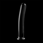 NEBULA SERIES BY IBIZA - MODELO 17 DILDO DE CRISTAL DE BOROSILICATO TRANSPARENTE 18.5 CM -O- 3 CM