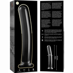 NEBULA SERIES BY IBIZA - MODELO 17 DILDO DE CRISTAL DE BOROSILICATO TRANSPARENTE 18.5 CM -O- 3 CM
