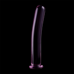NEBULA SERIES BY IBIZA - MODEL 17 BOROSILICATE GLASS DILDO PINK 18.5 CM -O- 3 CM