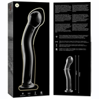 NEBULA SERIES BY IBIZA - MODELLO 18 GODO IN VETRO BOROSILICATO TRASPARENTE 18,5 CM -Ø- 3,5 CM