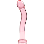 NEBULA SERIES BY IBIZA - MODELO 18 DILDO DE VIDRIO BOROSILICATO ROSA 18.5 CM -Ø- 3.5 CM