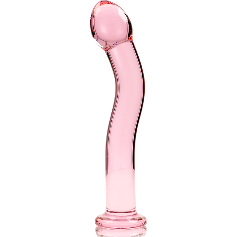 NEBULA SERIES BY IBIZA - MODELO 18 DILDO DE VIDRIO BOROSILICATO ROSA 18.5 CM -Ø- 3.5 CM