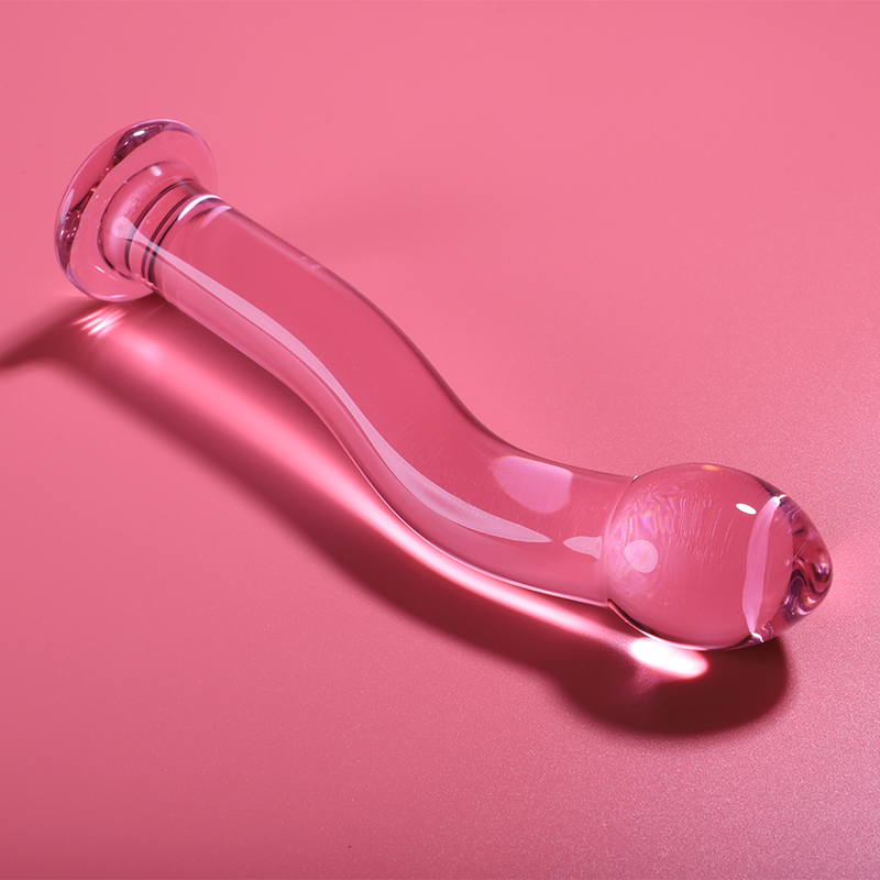 NEBULA SERIES BY IBIZA - MODELO 18 DILDO DE VIDRIO BOROSILICATO ROSA 18.5 CM -Ø- 3.5 CM