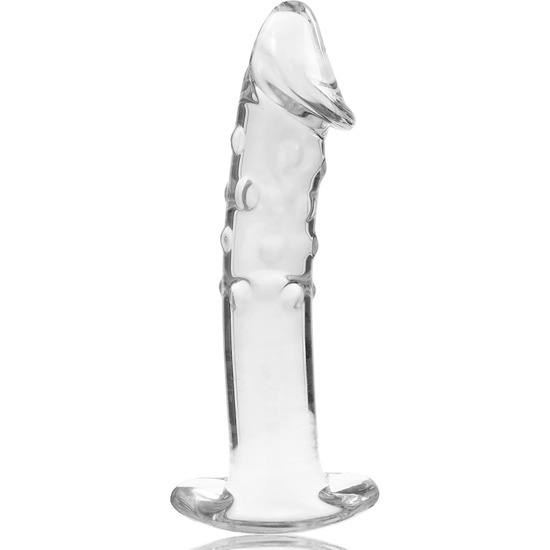 NEBULA SERIES BY IBIZA - MODELO 19 DILDO DE CRISTAL DE BOROSILICATO TRANSPARENTE 18.5 CM -O- 4 CM