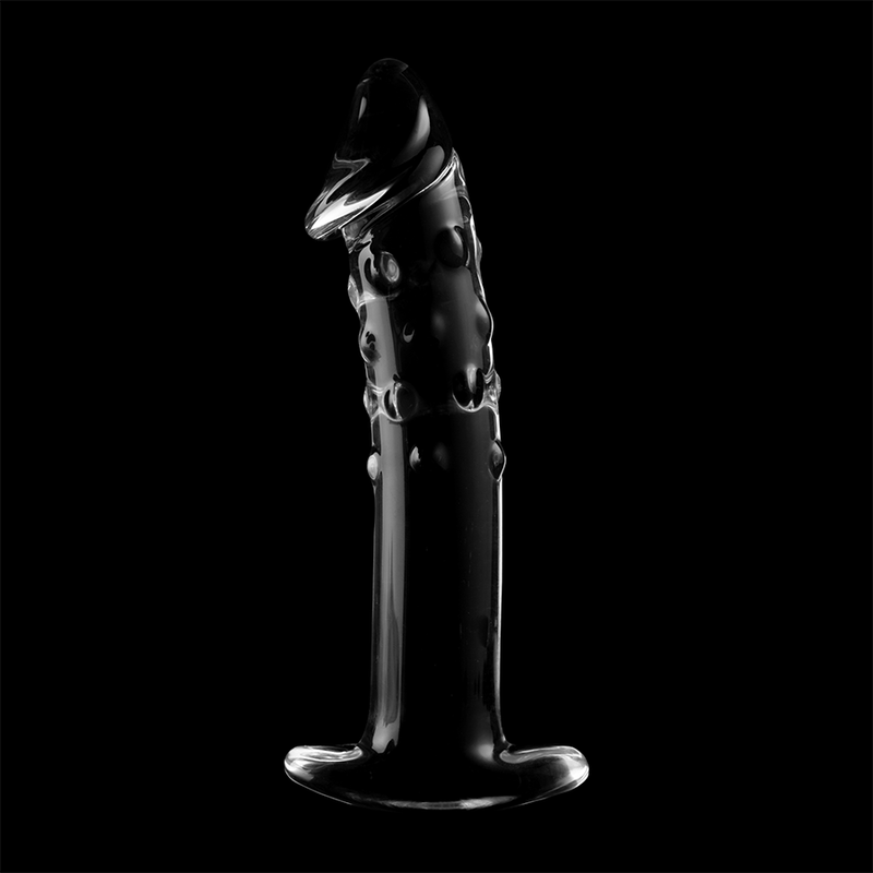 NEBULA SERIES BY IBIZA - MODELO 19 DILDO DE CRISTAL DE BOROSILICATO TRANSPARENTE 18.5 CM -O- 4 CM