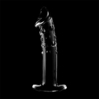 NEBULA SERIES BY IBIZA - MODELO 19 DILDO DE CRISTAL DE BOROSILICATO TRANSPARENTE 18.5 CM -O- 4 CM