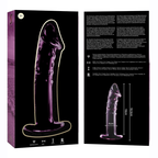 NEBULA SERIES BY IBIZA - BOROSILICATE GLASS DILDO PINK 18.5 CM -O- 4 CM