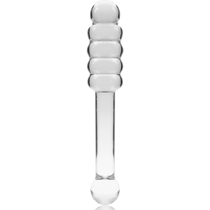 NEBULA SERIES BY IBIZA - MODELO 20 DILDO DE CRISTAL DE BOROSILICATO TRANSPARENTE 20.5 CM -O- 3 CM