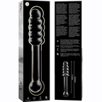 NEBULA SERIES BY IBIZA - MODELO 20 DILDO DE CRISTAL DE BOROSILICATO TRANSPARENTE 20.5 CM -O- 3 CM