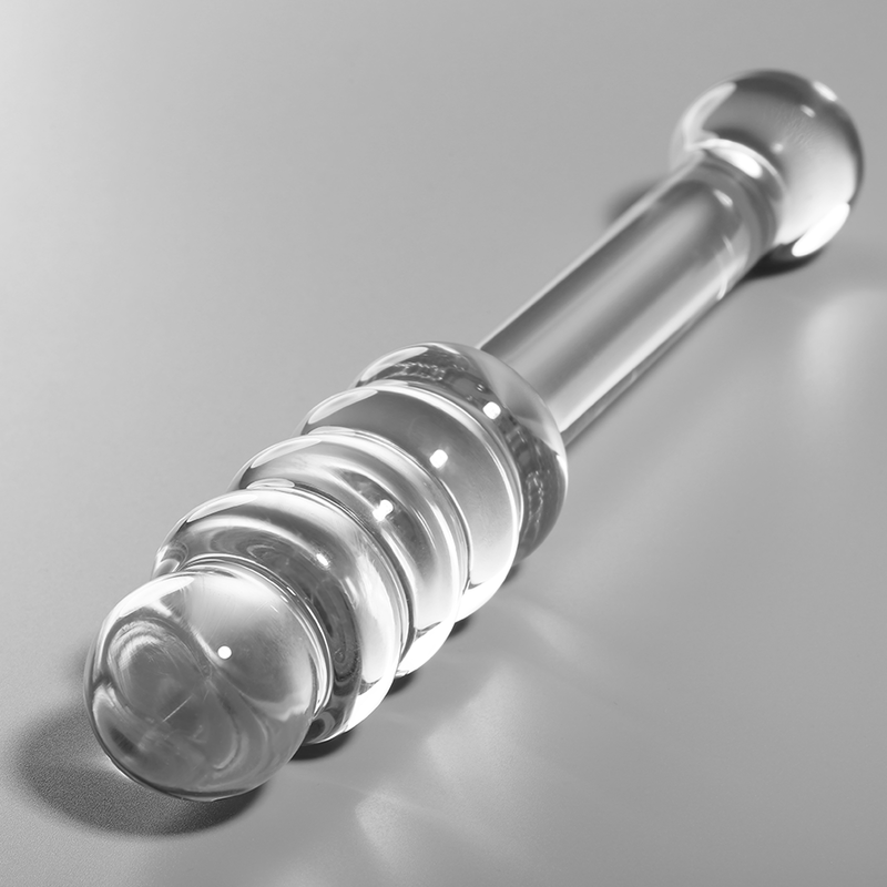 NEBULA SERIES BY IBIZA - MODELO 20 DILDO DE CRISTAL DE BOROSILICATO TRANSPARENTE 20.5 CM -O- 3 CM