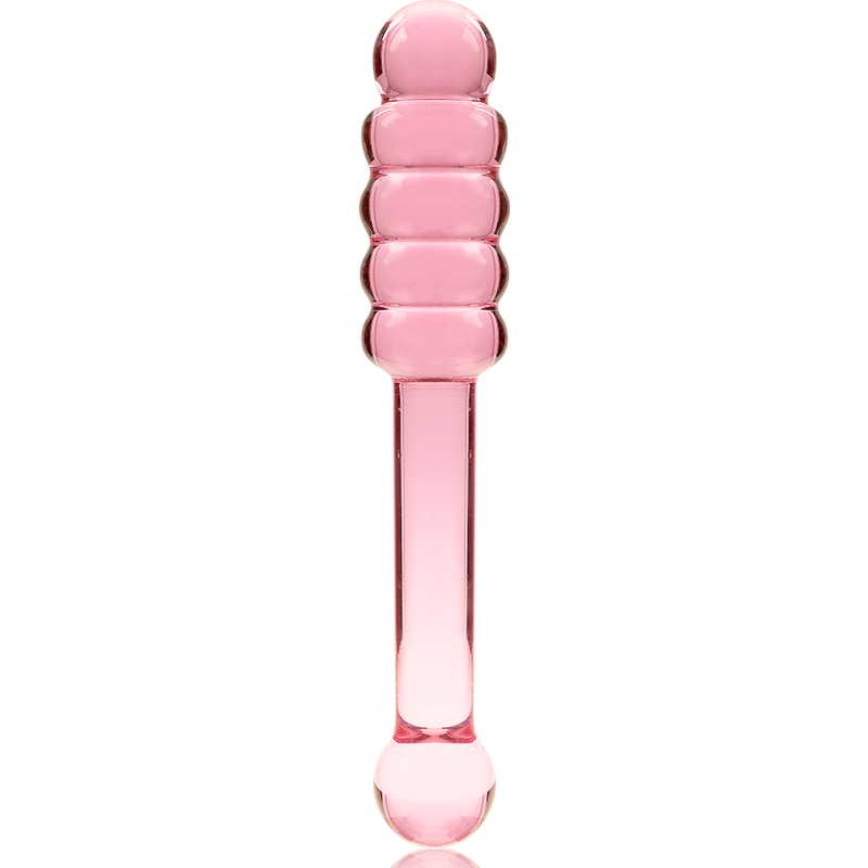 NEBULA SERIES BY IBIZA - MODELO 20 DILDO DE VIDRIO BOROSILICATO ROSA 20.5 CM -Ø- 3 CM