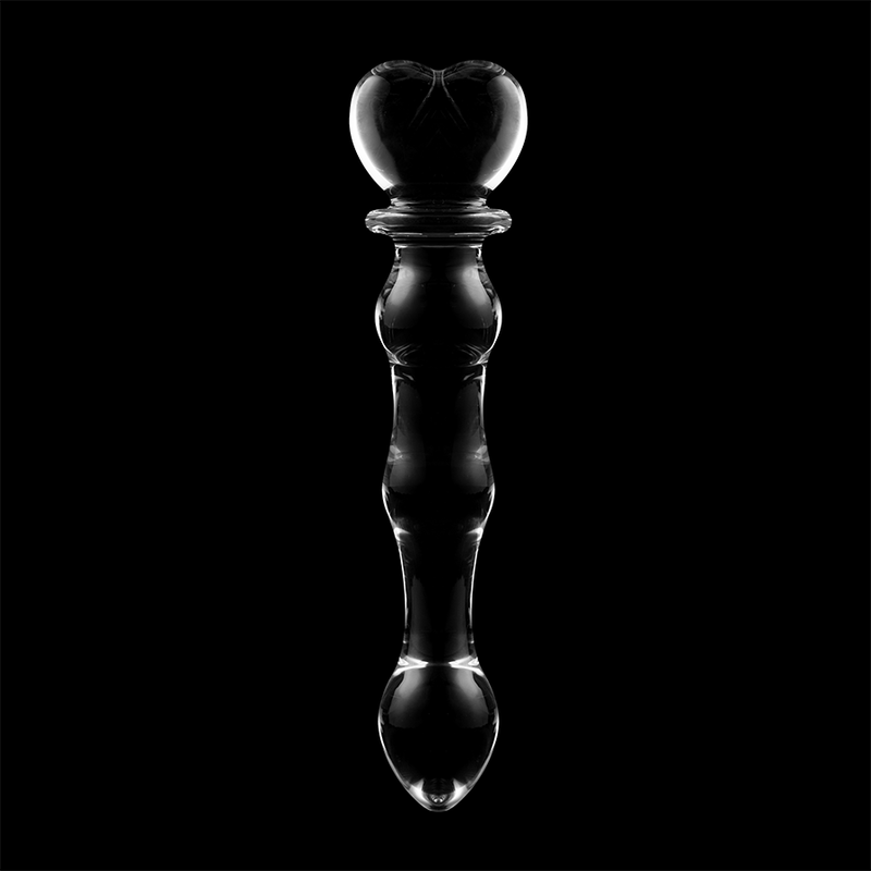 NEBULA SERIES BY IBIZA - MODELO 21 DILDO DE CRISTAL DE BOROSILICATO TRANSPARENTE 20.5 CM -O- 3.5 CM