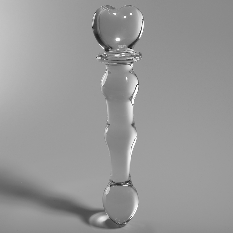 NEBULA SERIES BY IBIZA - MODELO 21 DILDO DE CRISTAL DE BOROSILICATO TRANSPARENTE 20.5 CM -O- 3.5 CM