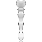 NEBULA SERIES BY IBIZA - MODELO 21 DILDO DE CRISTAL DE BOROSILICATO TRANSPARENTE 20.5 CM -O- 3.5 CM