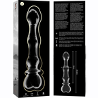 NEBULA SERIES BY IBIZA - MODELO 21 DILDO DE CRISTAL DE BOROSILICATO TRANSPARENTE 20.5 CM -O- 3.5 CM