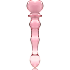 NEBULA SERIES BY IBIZA - MODEL 21 PINK BOROSILICATE GLASS DILDO 20.5 CM -O- 3.5 CM