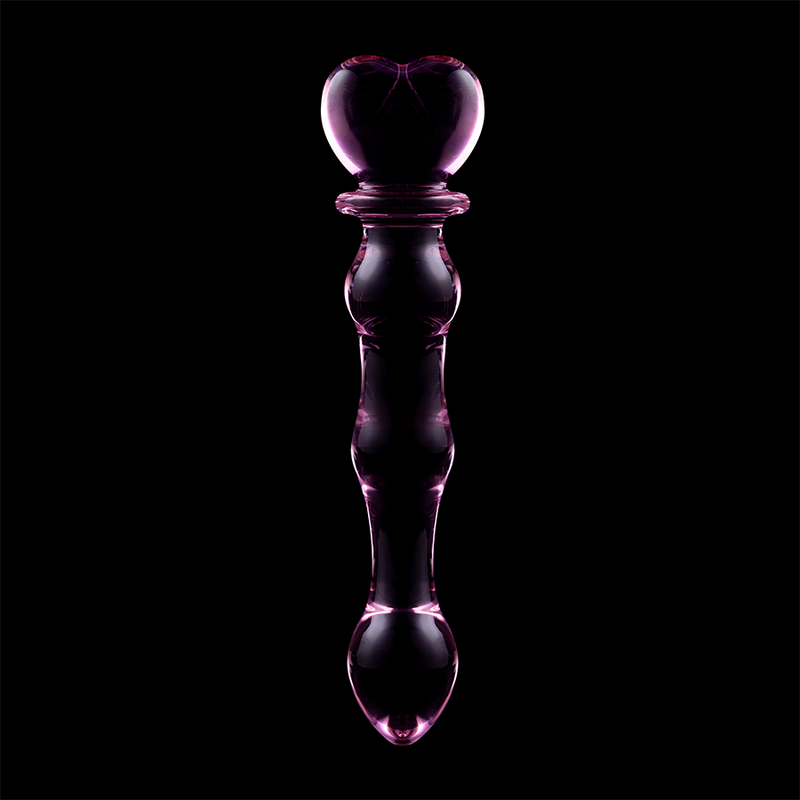 NEBULA SERIES BY IBIZA - MODEL 21 PINK BOROSILICATE GLASS DILDO 20.5 CM -O- 3.5 CM