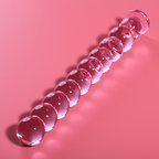 NEBULA SERIES BY IBIZA - MODEL 22 PINK BOROSILICATE GLASS DILDO 21.5 CM -Ø- 2.5 CM