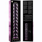 NEBULA SERIES BY IBIZA - MODEL 22 PINK BOROSILICATE GLASS DILDO 21.5 CM -Ø- 2.5 CM