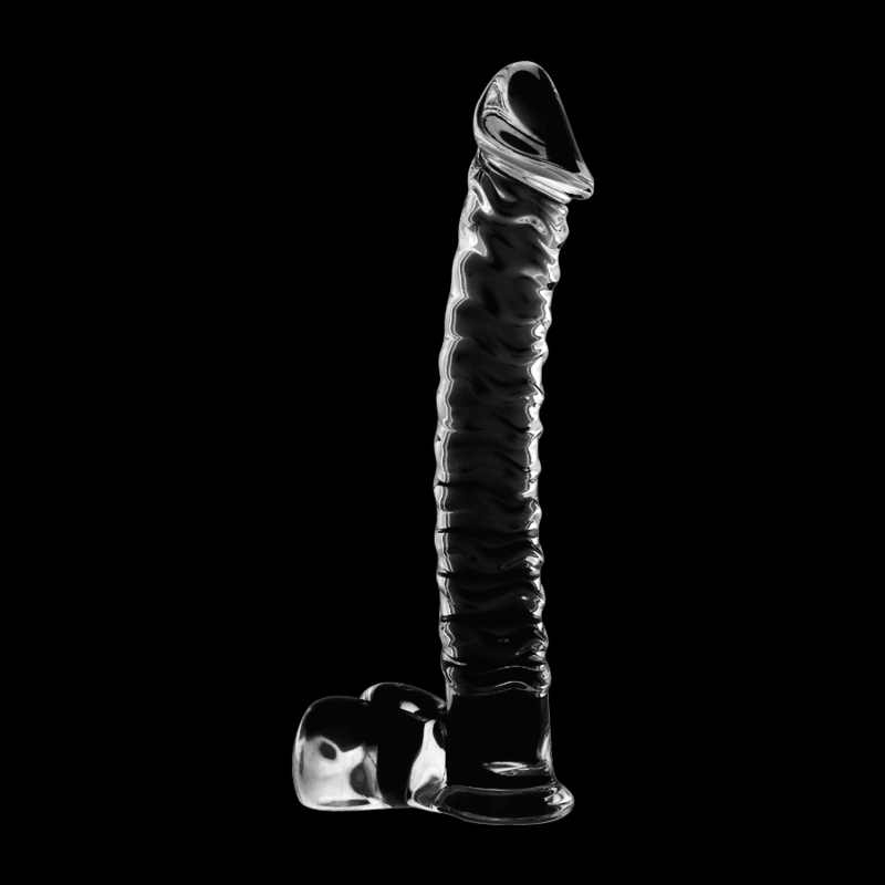 NEBULA SERIES BY IBIZA - MODELLO 23 DILDO IN VETRO BOROSILICATO TRASPARENTE 21,5 CM -O- 4 CM
