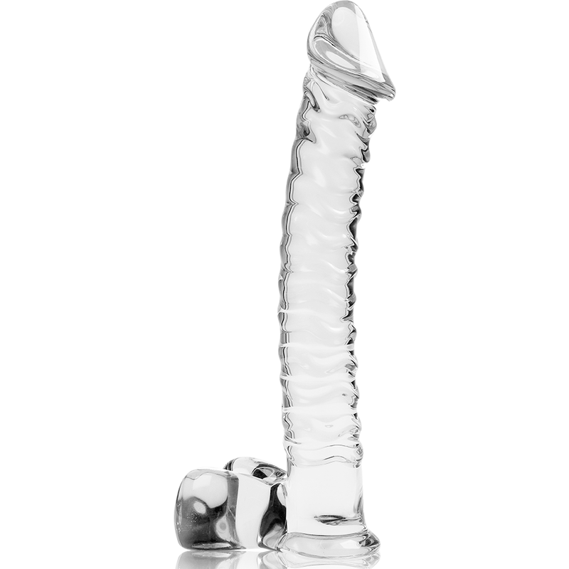 NEBULA SERIES BY IBIZA - MODELLO 23 DILDO IN VETRO BOROSILICATO TRASPARENTE 21,5 CM -O- 4 CM