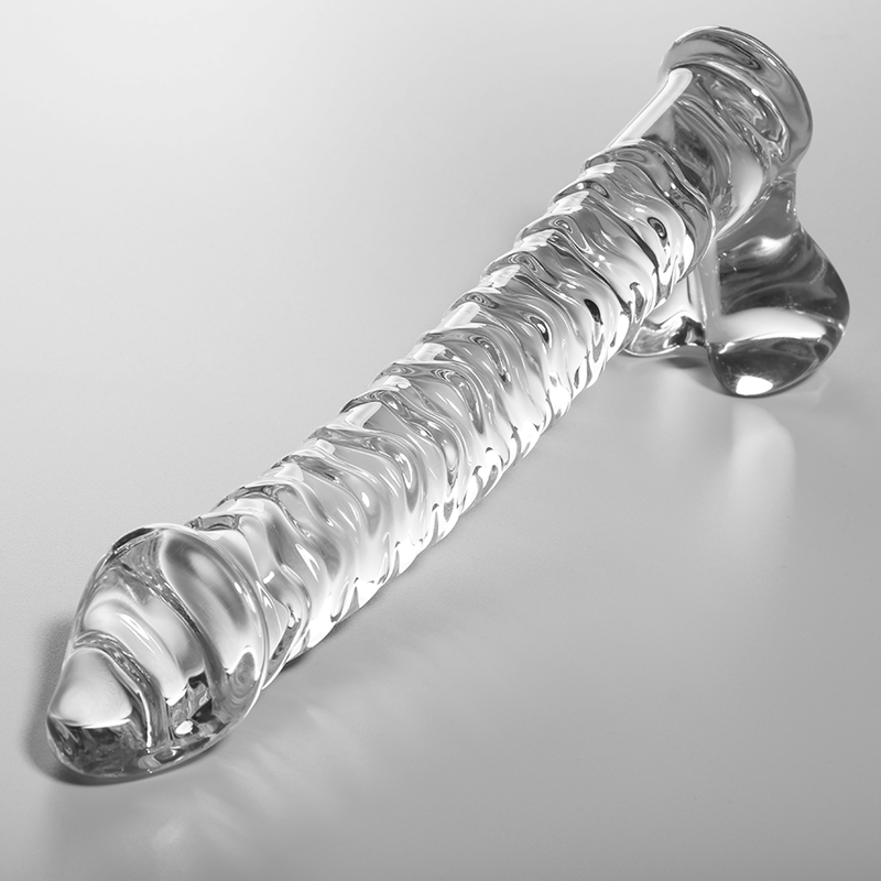 NEBULA SERIES BY IBIZA - MODELLO 23 DILDO IN VETRO BOROSILICATO TRASPARENTE 21,5 CM -O- 4 CM