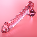 NEBULA SERIES BY IBIZA - MODELLO 23 DILDO IN VETRO BOROSILICATO ROSA 21,5 CM -O- 4 CM
