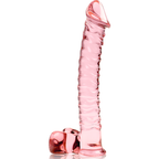 NEBULA SERIES BY IBIZA - MODELLO 23 DILDO IN VETRO BOROSILICATO ROSA 21,5 CM -O- 4 CM