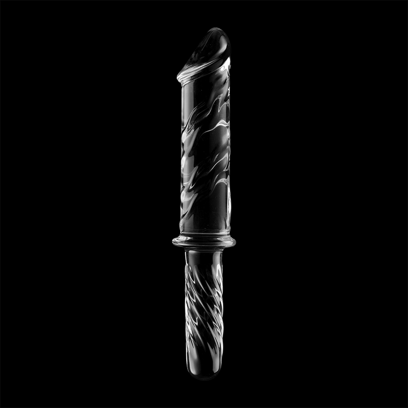 NEBULA SERIES BY IBIZA - MODELO DILDO DE CRISTAL BOROSILICATO TRANSPARENTE 24 28.5 CM -O- 5 CM