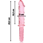 NEBULA SERIES BY IBIZA - MODELO 24 DILDO DE VIDRIO BOROSILICATO ROSA 28.5 CM -O- 5 CM
