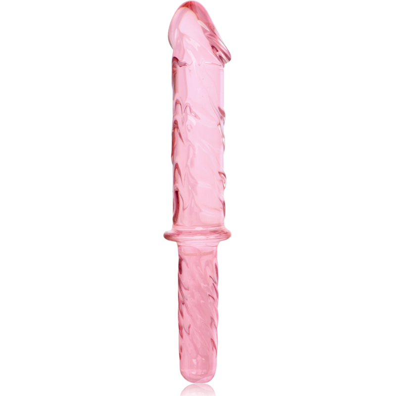 NEBULA SERIES BY IBIZA - MODELO 24 DILDO DE VIDRIO BOROSILICATO ROSA 28.5 CM -O- 5 CM