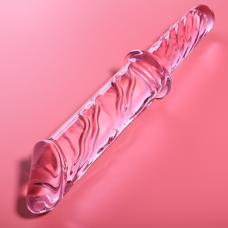 NEBULA SERIES BY IBIZA - MODELO 24 DILDO DE VIDRIO BOROSILICATO ROSA 28.5 CM -O- 5 CM