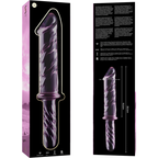 NEBULA SERIES BY IBIZA - MODELO 24 DILDO DE VIDRIO BOROSILICATO ROSA 28.5 CM -O- 5 CM