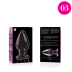 NEBULA SERIES BY IBIZA - PLUG ANALE MODELLO 3 VETRO BOROSILICATO ROSA 11 CM -O- 5 CM