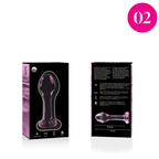 NEBULA SERIES BY IBIZA - PLUG ANAL MODÈLE 2 VERRE BOROSILICATE ROSE 11 CM -O- 3.5 CM