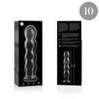 NEBULA SERIES BY IBIZA - MODELO 10 DILDO DE CRISTAL DE BOROSILICATO TRANSPARENTE 16.5 CM -O- 3.5 CM
