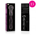 NEBULA SERIES BY IBIZA - MODELLO 13 DILDO IN VETRO BOROSILICATO ROSA 18 CM -Ø- 3,5 CM