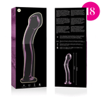 NEBULA SERIES BY IBIZA - MODELO 18 DILDO DE VIDRIO BOROSILICATO ROSA 18.5 CM -Ø- 3.5 CM