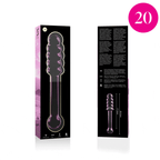 NEBULA SERIES BY IBIZA - MODELO 20 DILDO DE VIDRIO BOROSILICATO ROSA 20.5 CM -Ø- 3 CM