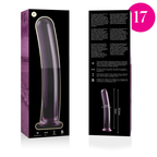 NEBULA SERIES BY IBIZA - MODEL 17 BOROSILICATE GLASS DILDO PINK 18.5 CM -O- 3 CM